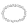 Sahira Jewelry Design - Stretchy Bezel Heart Bracelet - Clear: Gold