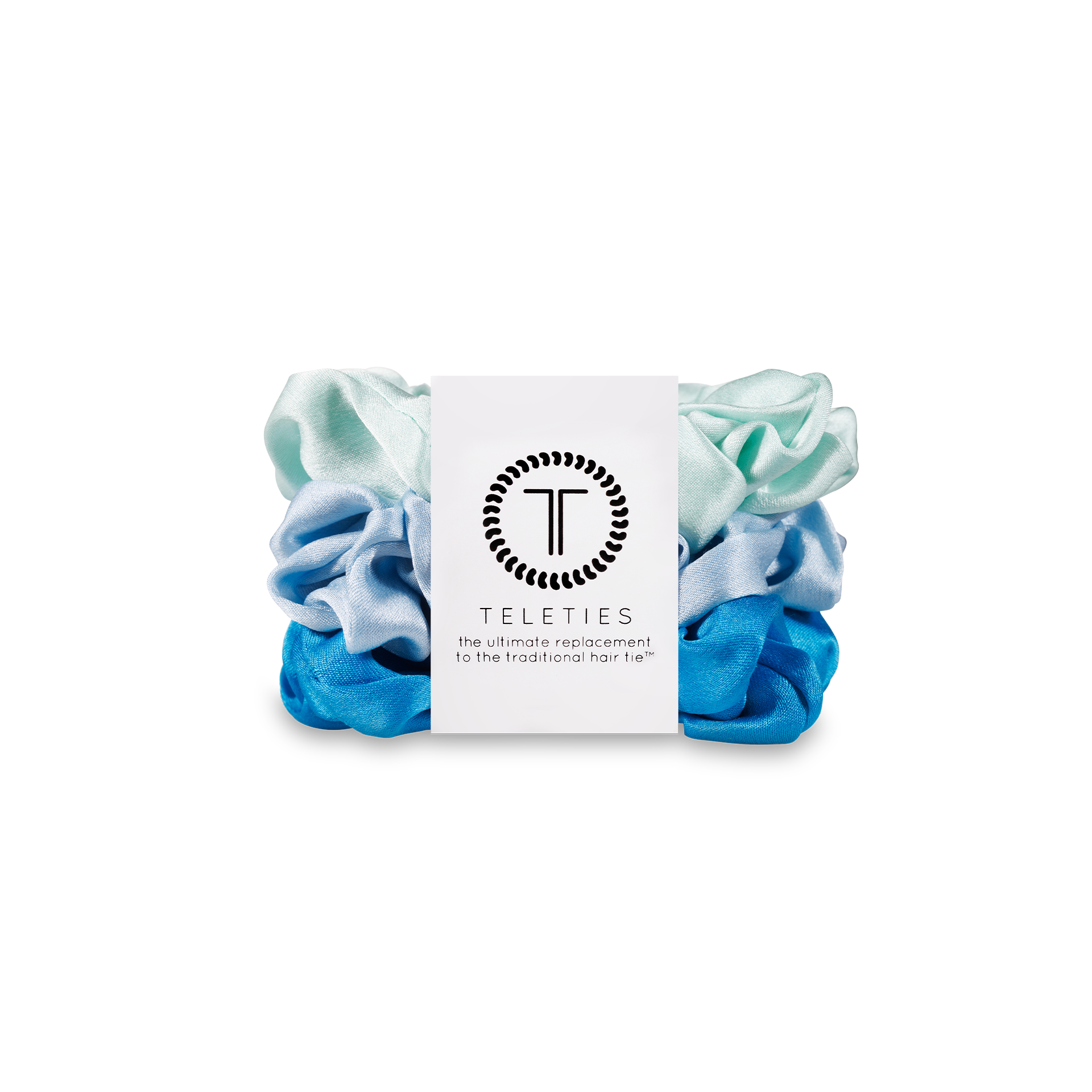 TELETIES - Silk Hair Scrunchie | Small | Blue My Mind