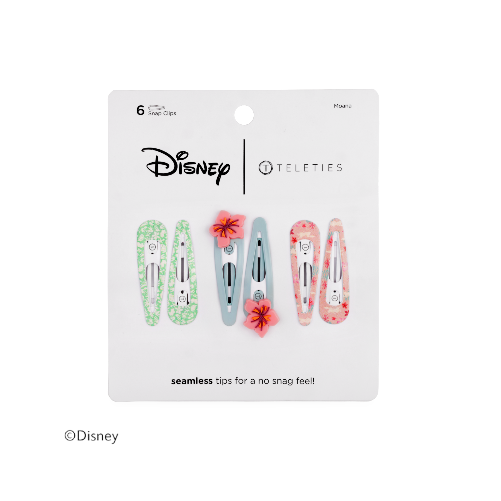 TELETIES - Moana Snap Clip (6Ct)
