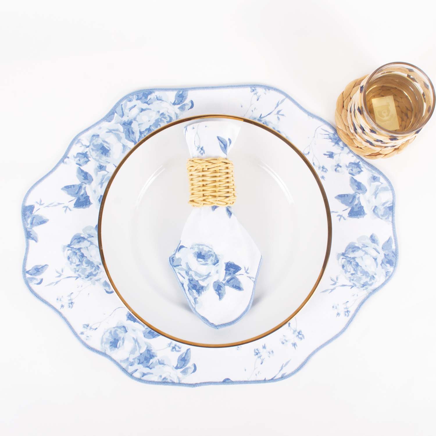 8 Oak Lane - Natural Woven Coaster Set