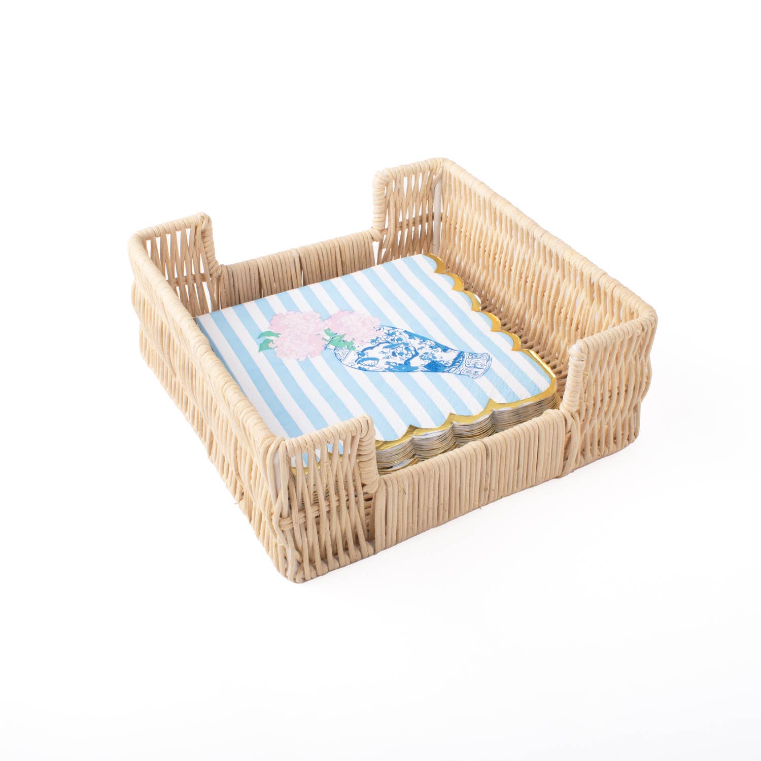 8 Oak Lane - Natural Rattan Beverage Napkin Tray