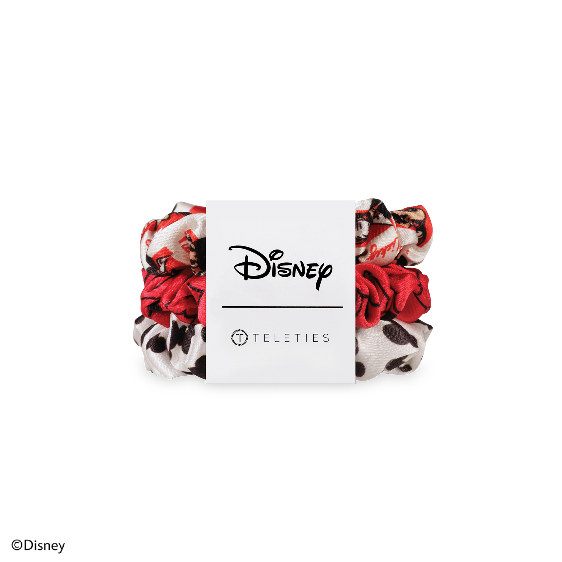 TELETIES - Mickey Mouse Small Silk Scrunchies