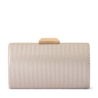 MARIKA EMBOSSED CLUTCH IN GOLD